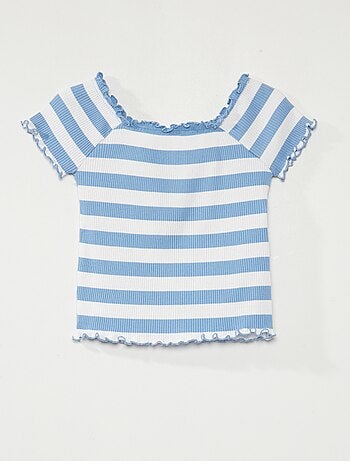 Camiseta de punto de canalé 'rayas' - Kiabi