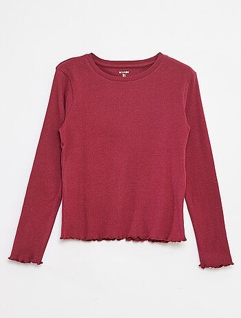 Camiseta de punto de canalé