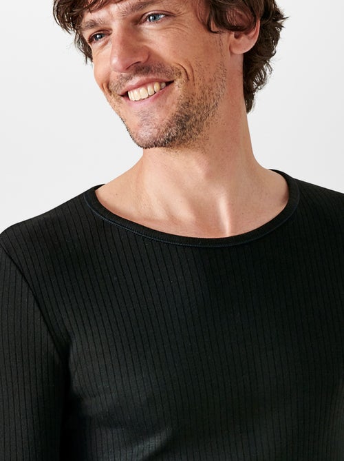 Camiseta de punto de canalé thermolactyl 'Damart' - Kiabi