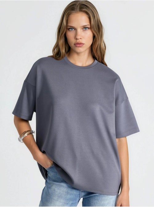 Camiseta de punto de cuello redondo de gran tamaño hiccup - Kiabi