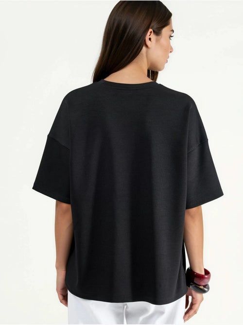 Camiseta de punto de cuello redondo de gran tamaño hiccup - Kiabi