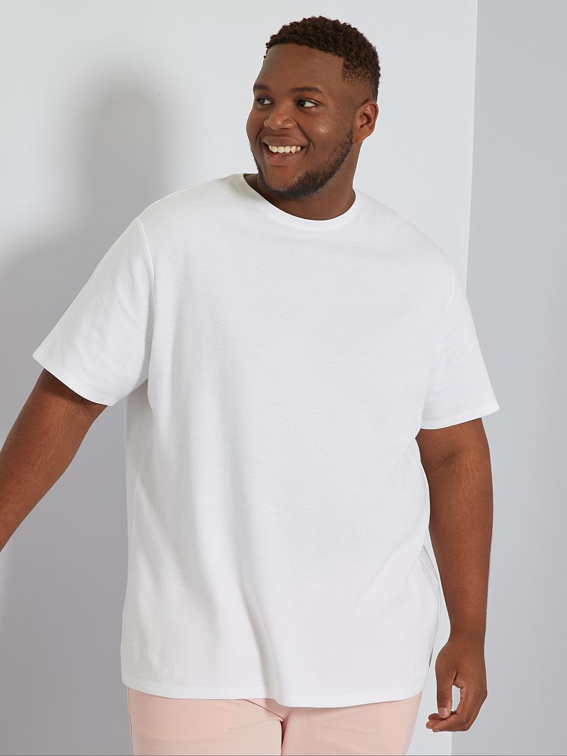 Camiseta de punto de fantasía Blanco - Kiabi