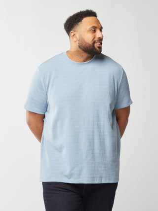 Camiseta de punto de fantasía con manga corta