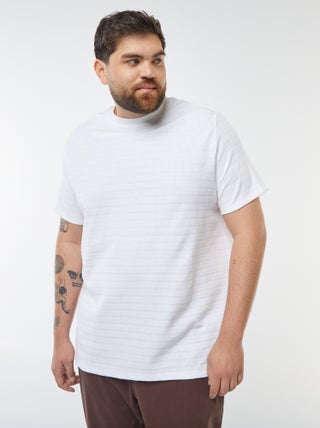 Camiseta de punto de fantasía con manga corta