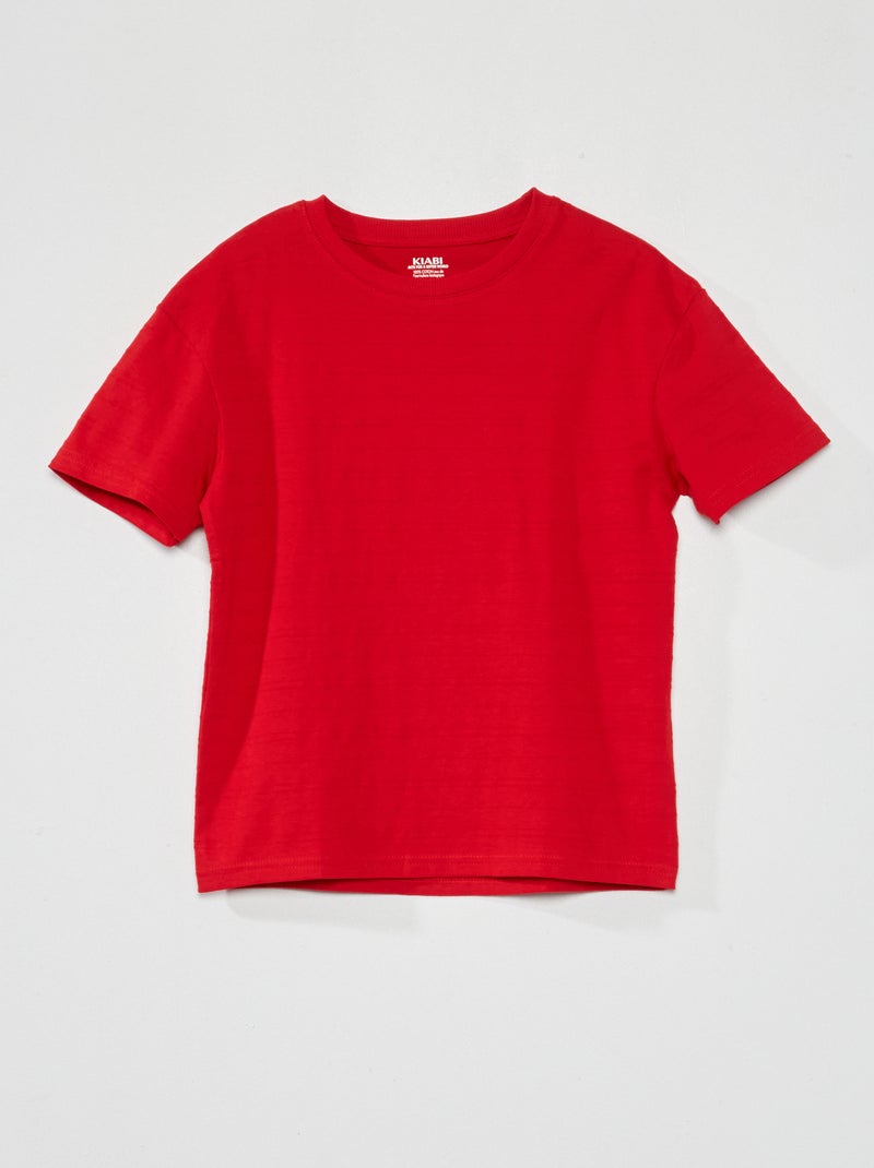 Camiseta de punto de fantasía ROJO - Kiabi