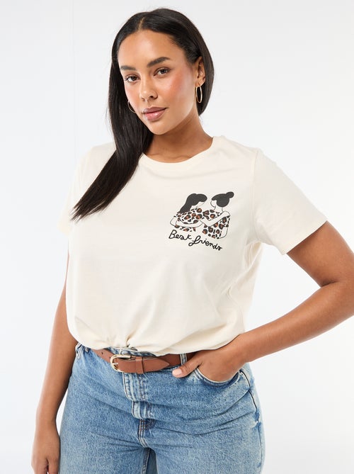 Camiseta de punto de manga corta 'Agathe Sorlet x Kiabi' - San Valentín - Kiabi Camiseta de punto de manga corta 'Agathe Sorlet x Kiabi' - San Valentín - Kiabi