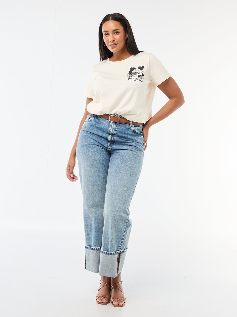 Camiseta de punto de manga corta 'Agathe Sorlet x Kiabi' - San Valentín Blanco - Kiabi
