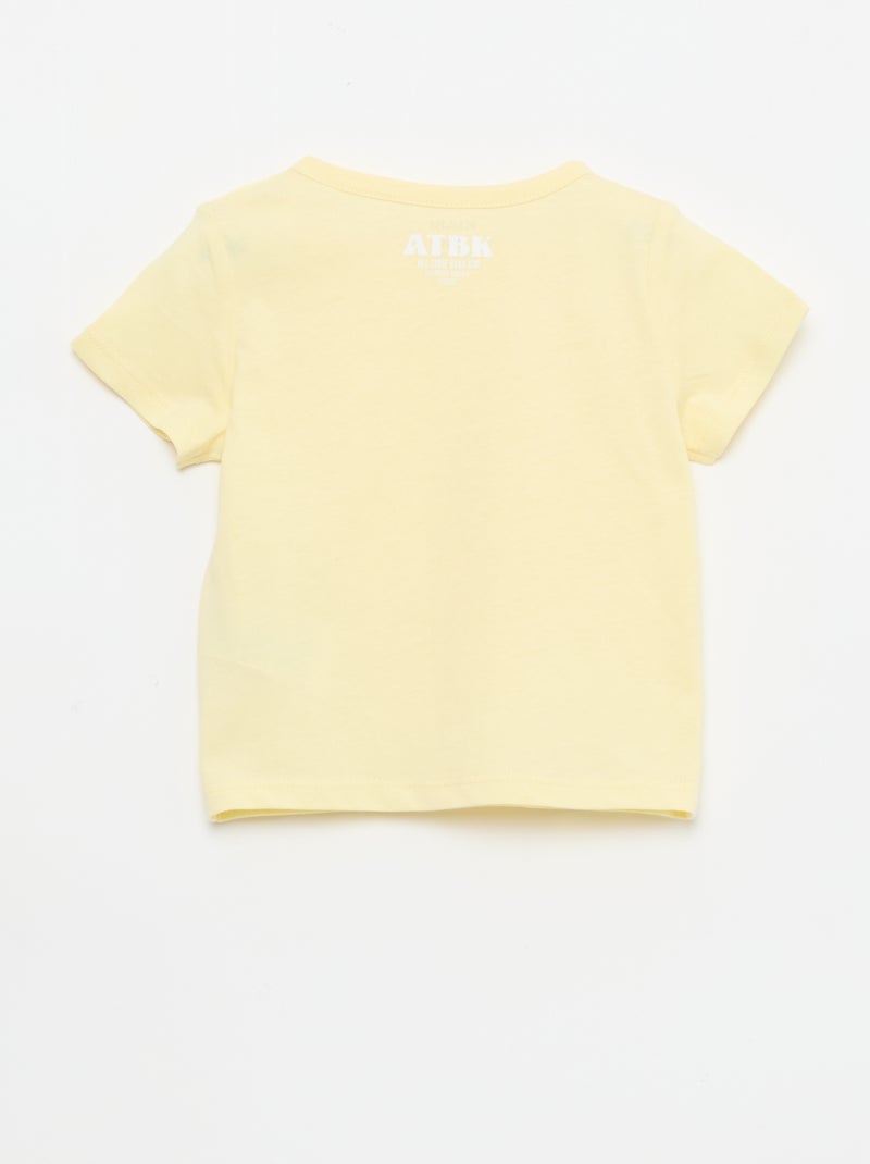 Camiseta de punto de manga corta Amarillo - Kiabi