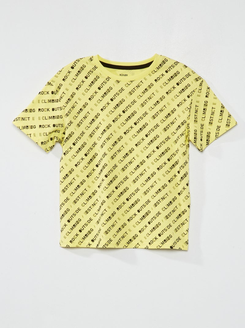 Camiseta de punto de manga corta AMARILLO - Kiabi