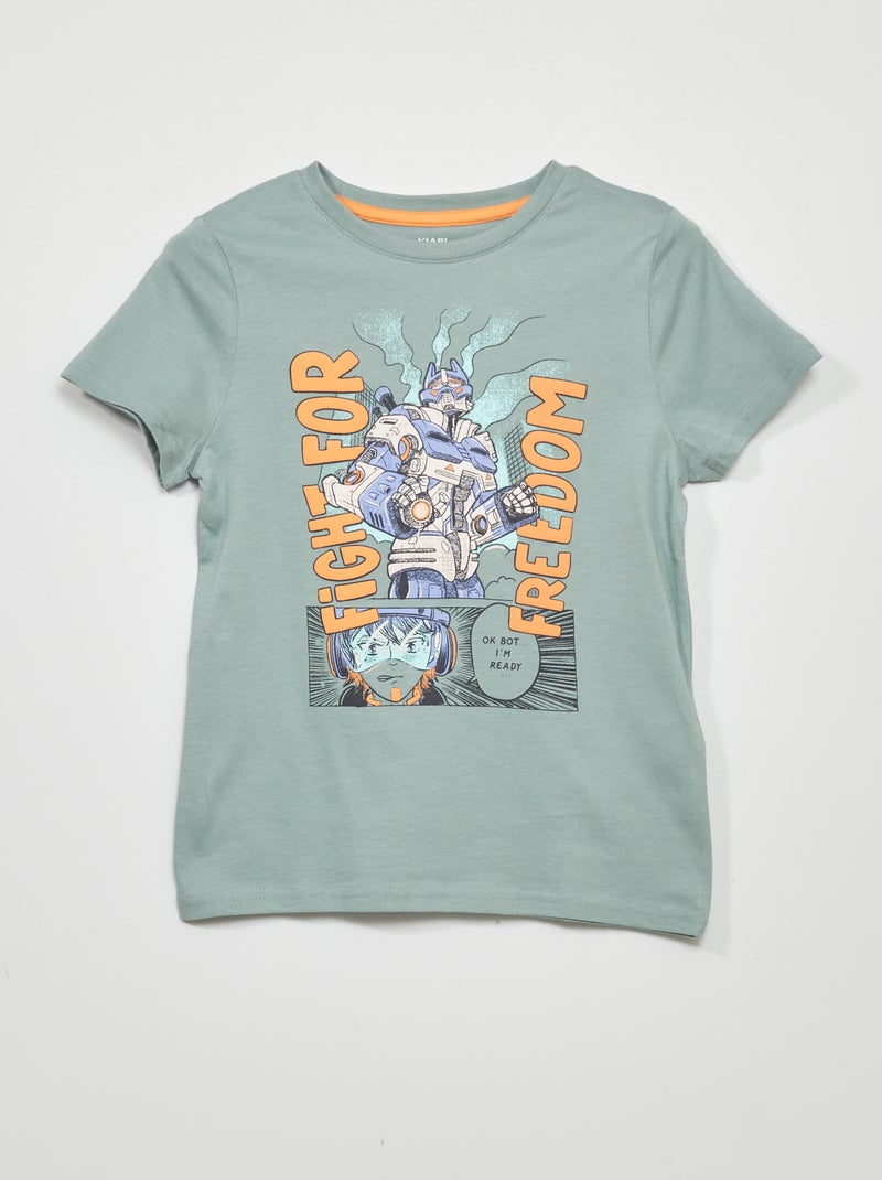 Camiseta de punto de manga corta AZUL - Kiabi