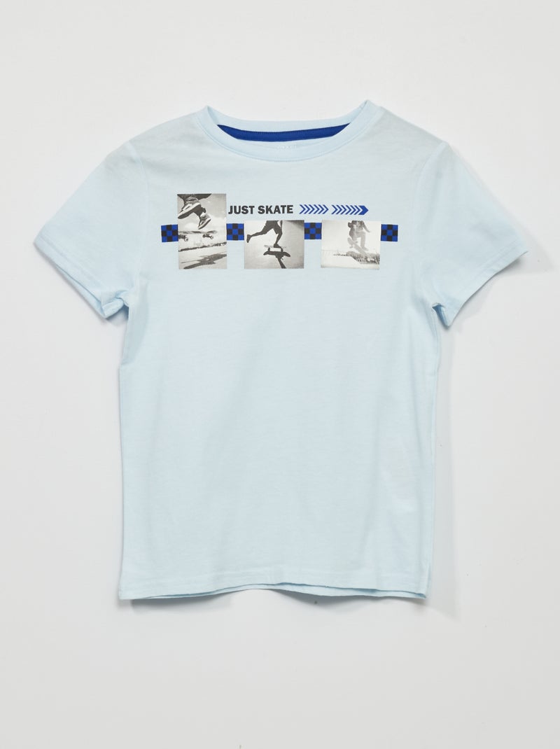 Camiseta de punto de manga corta AZUL - Kiabi