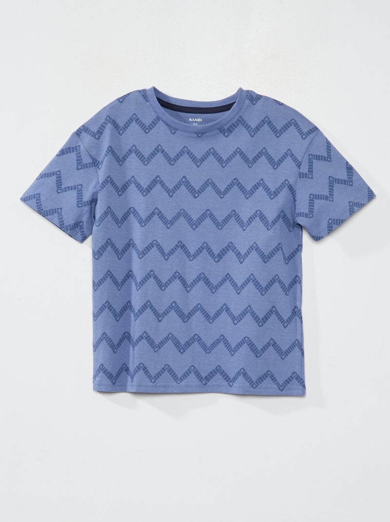 Camiseta de punto de manga corta AZUL - Kiabi