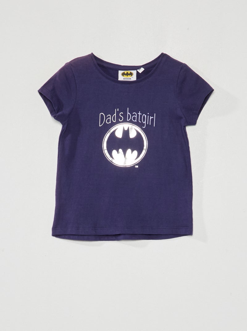 Camiseta de punto de manga corta 'Batman' azul noche - Kiabi