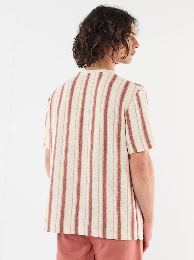 Camiseta de punto de manga corta Beige - Kiabi