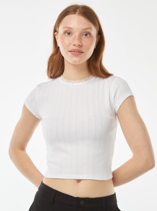Camiseta de punto de manga corta
