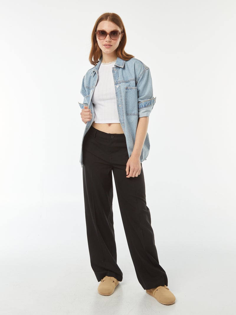 Camiseta de punto de manga corta blanco - Kiabi