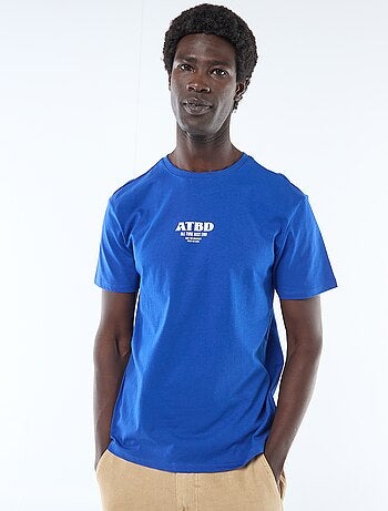 Camiseta de punto de manga corta con estampado delantero/trasero