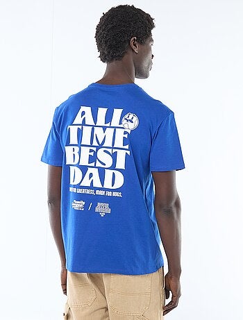 Camiseta de punto de manga corta con estampado delantero/trasero