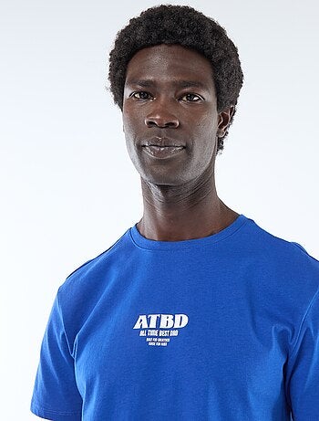 Camiseta de punto de manga corta con estampado delantero/trasero