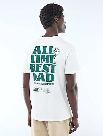 Camiseta de punto de manga corta con estampado delantero/trasero