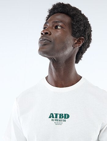 Camiseta de punto de manga corta con estampado delantero/trasero