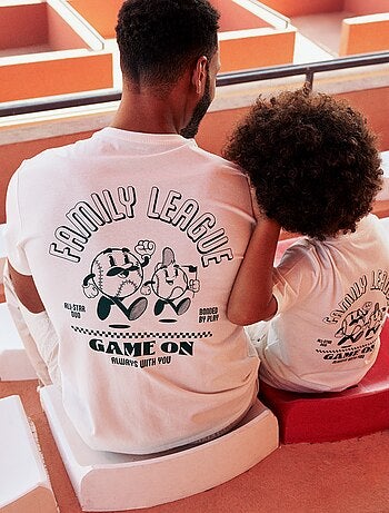 Camiseta de punto de manga corta con estampado delantero/trasero