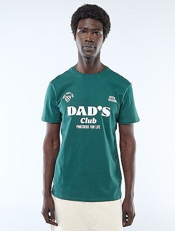 Camiseta de punto de manga corta con estampado delantero/trasero