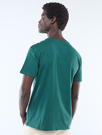 Camiseta de punto de manga corta con estampado delantero/trasero