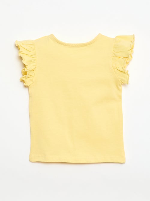 Camiseta de punto de manga corta con volantes - Kiabi