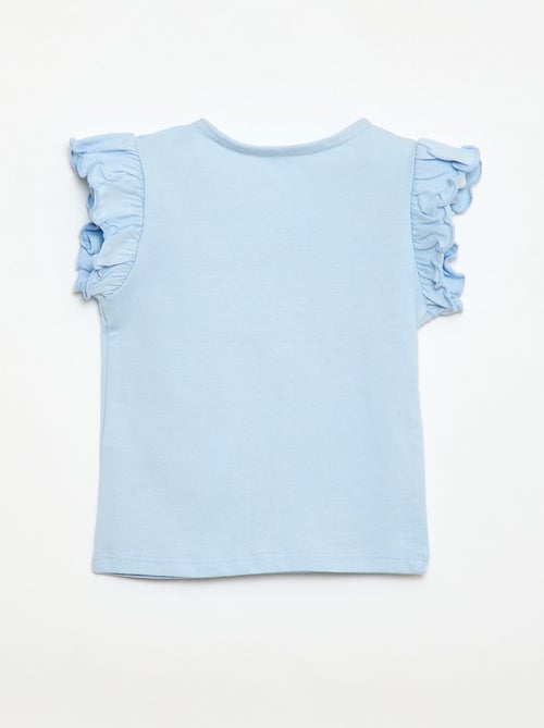 Camiseta de punto de manga corta con volantes - Kiabi