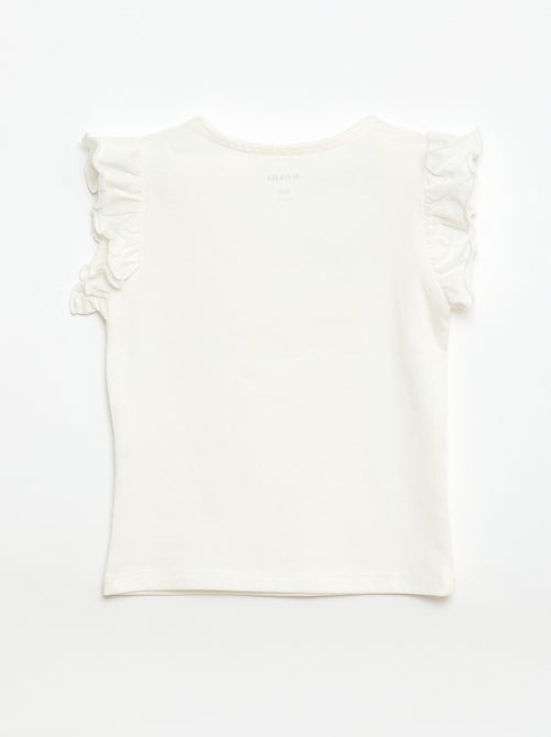 Camiseta de punto de manga corta con volantes - Kiabi