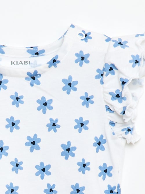 Camiseta de punto de manga corta con volantes - Kiabi