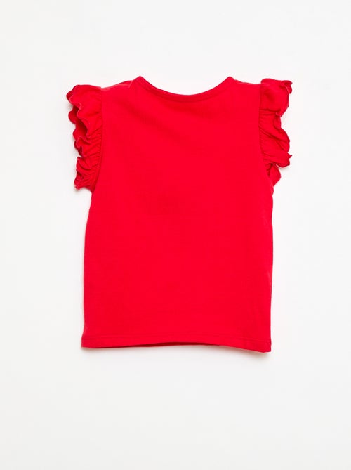 Camiseta de punto de manga corta con volantes - Kiabi