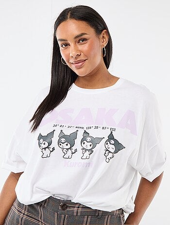 Camiseta de punto de manga corta 'Kuromi'