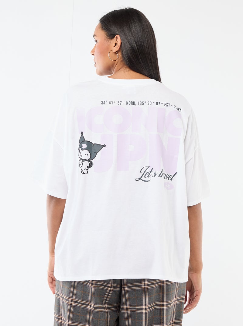 Camiseta de punto de manga corta 'Kuromi' Blanco - Kiabi