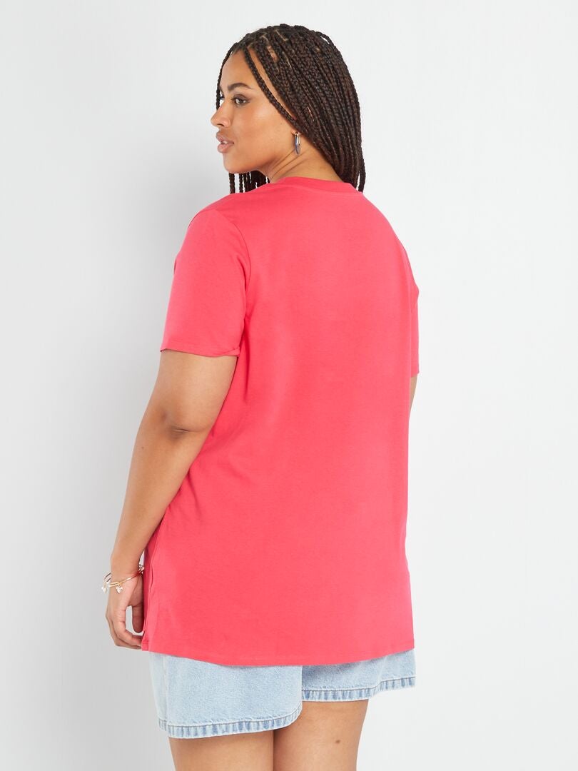 Camiseta de punto de manga corta ROSA - Kiabi