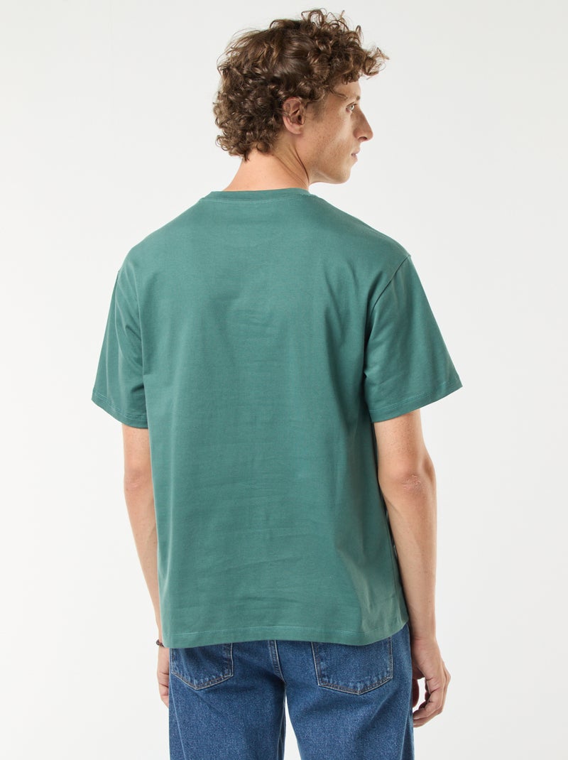Camiseta de punto de manga corta Verde - Kiabi