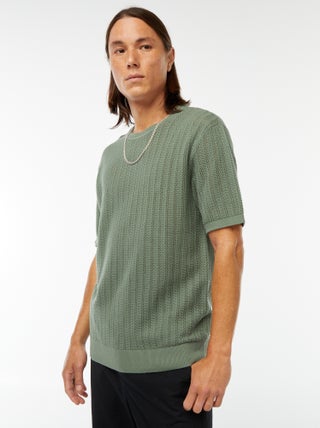 Camiseta de punto de manga corta