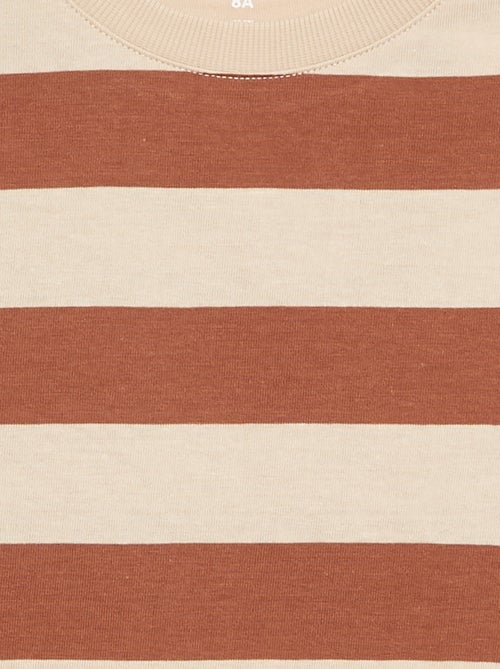 Camiseta de punto de manga larga a rayas - Kiabi
