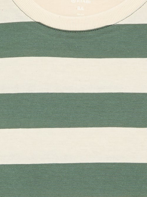Camiseta de punto de manga larga a rayas - Kiabi