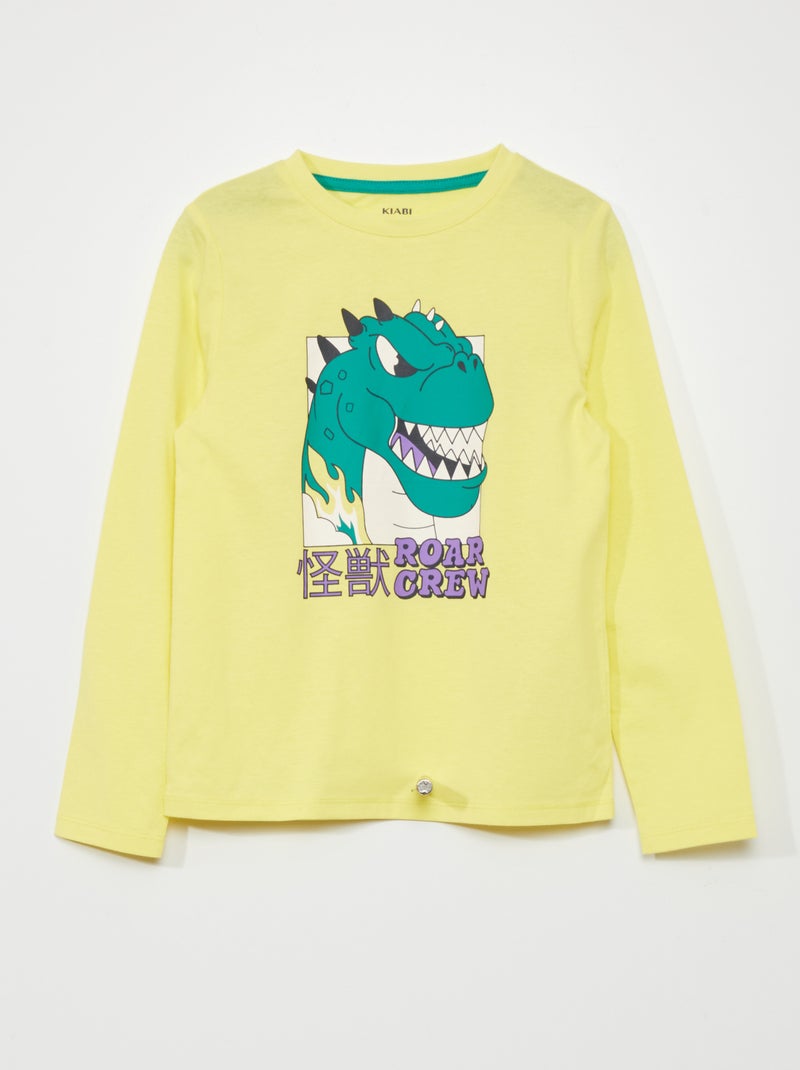 Camiseta de punto de manga larga AMARILLO - Kiabi