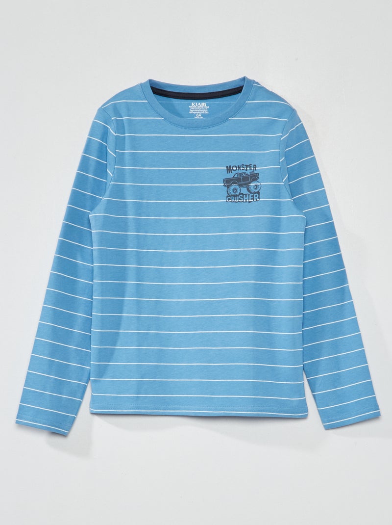 Camiseta de punto de manga larga AZUL - Kiabi