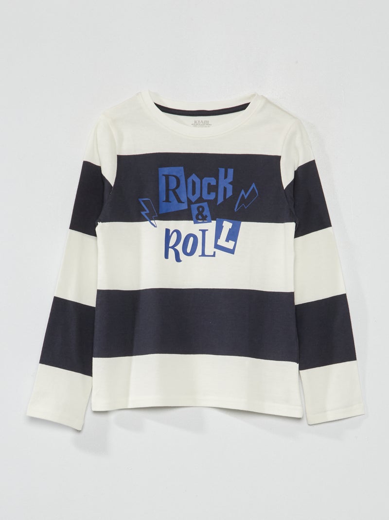 Camiseta de punto de manga larga AZUL - Kiabi