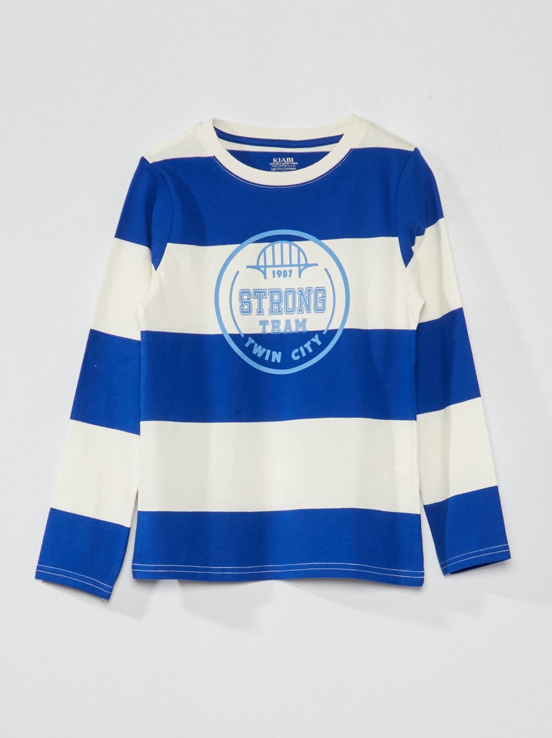 Camiseta de punto de manga larga AZUL - Kiabi
