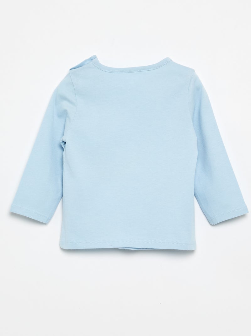 Camiseta de punto de manga larga Azul - Kiabi