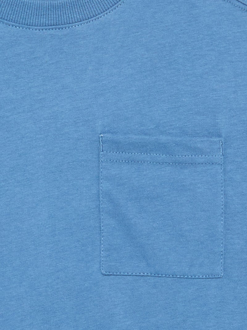 Camiseta de punto de manga larga Azul - Kiabi