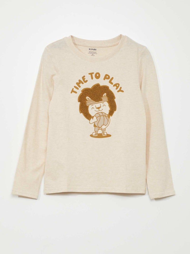 Camiseta de punto de manga larga BEIGE - Kiabi