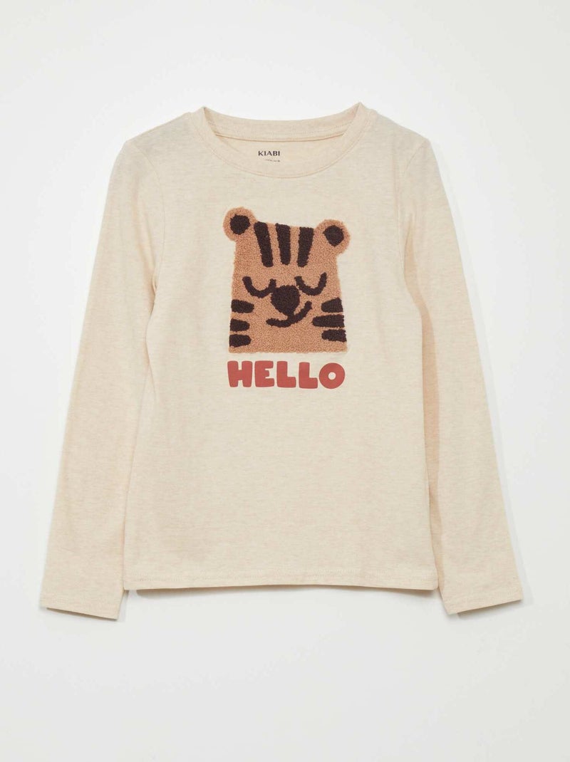 Camiseta de punto de manga larga BEIGE - Kiabi
