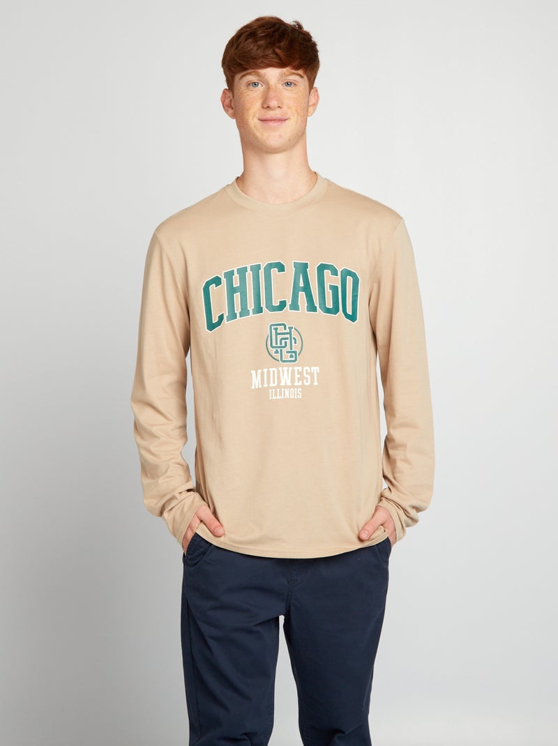 Camiseta de punto de manga larga BEIGE - Kiabi