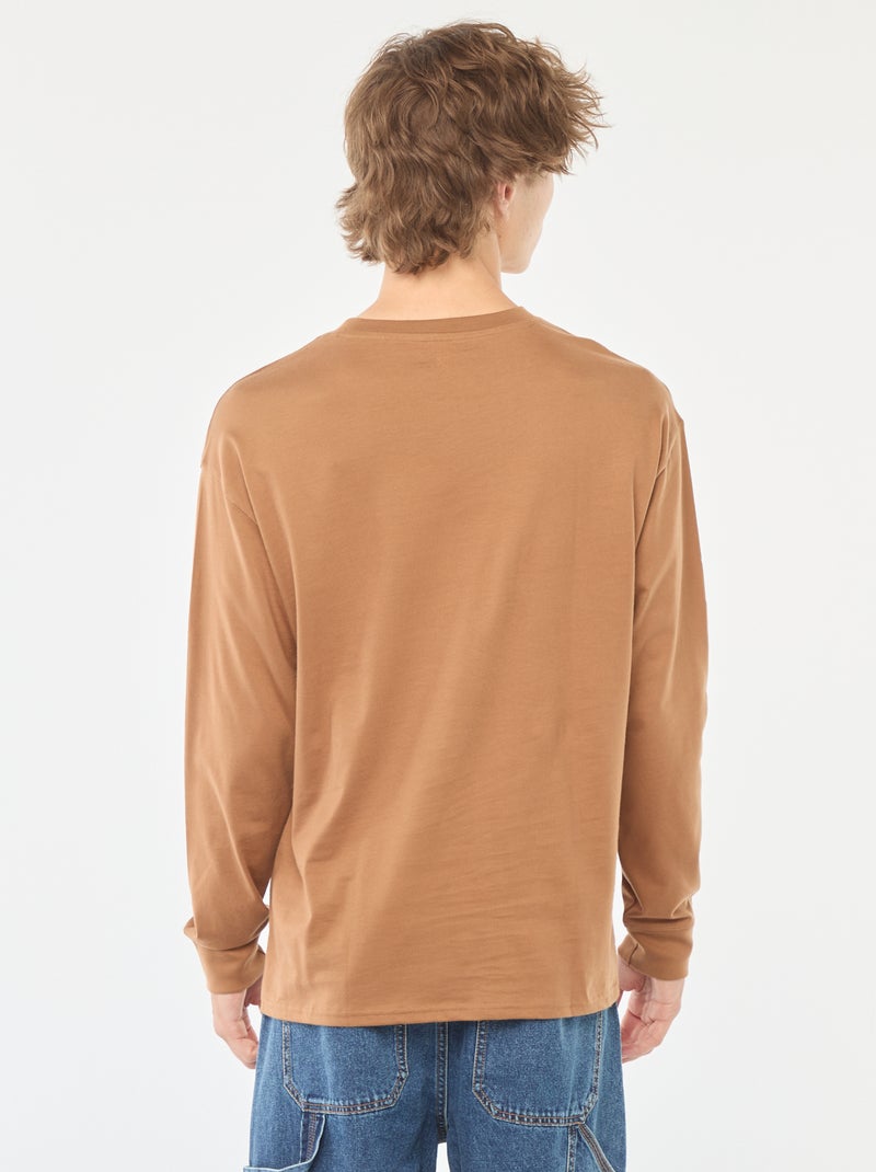 Camiseta de punto de manga larga Beige - Kiabi